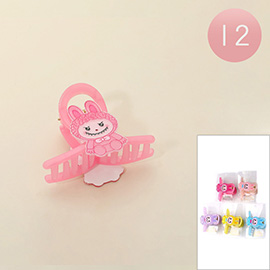 12PCS - Monster Bunny Character Hair Claw Clips
