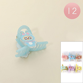 12PCS - Monster Bunny Character Hair Claw Clips