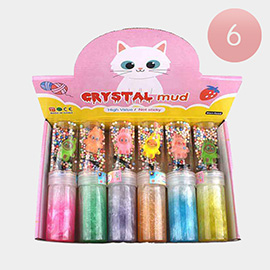 6PCS - Monster Bunny Slim Tube Assorted Crystal Mud Toy
