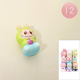 12PCS - Cute Monster Bunny Figure Squishy Toy