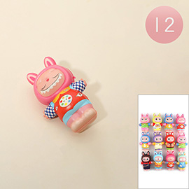12PCS - Cute Monster Bunny Figure Squishy Toy