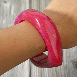 Abstract Square Celluloid Acetate Bangle Bracelet