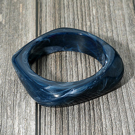 Abstract Square Celluloid Acetate Bangle Bracelet