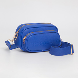 Faux Pebbled Leather Structured Crossbody Bag