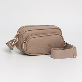 Faux Pebbled Leather Structured Crossbody Bag