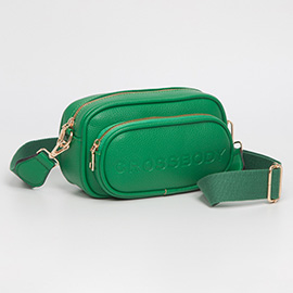 Faux Pebbled Leather Structured Crossbody Bag