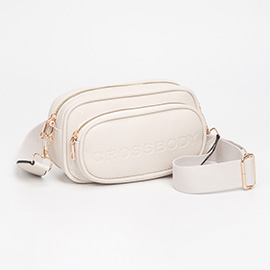 Faux Pebbled Leather Structured Crossbody Bag