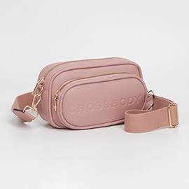 Faux Pebbled Leather Structured Crossbody Bag