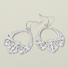 Ornate Filigree Openwork Dangle Earrings