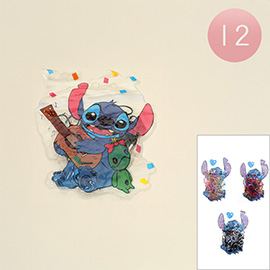 12PCS - Elastic Hairbands in Cartoon Character Pouches