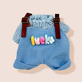 Mini Doll Lucky Knit Overall Outfit Set