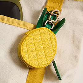 Genuine Leather Pineapple Coin Purse / Keychain / Bag Charm