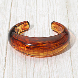 Bold Marbled Resin Cuff Bracelet