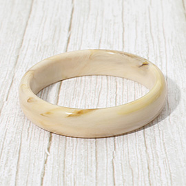 Chunky Marbled Resin Round Bangle Bracelet