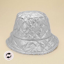 Quilted Reversible Winter Bucket Hat