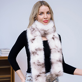Fluffy Faux Fur Long Wrap Scarf