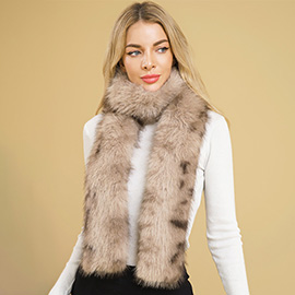 Fluffy Faux Fur Long Wrap Scarf