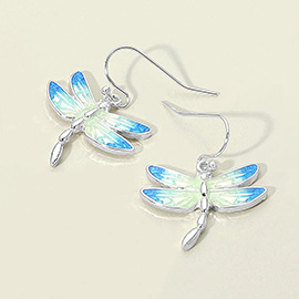 Ombre Dragonfly Dangle Earrings