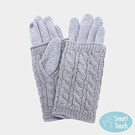 Cable Knit Smart Touch Gloves