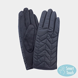 Chevron Quilted Smart Touch Gloves
