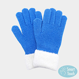 Cuffed Knit Smart Touch Gloves