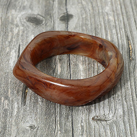 Abstract Square Resin Bangle Bracelet