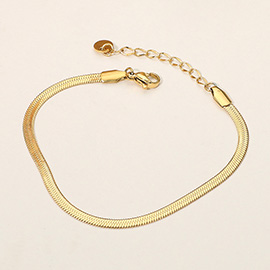 SECRET BOX_Stainless Steel Herringbone Chain Bracelet