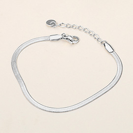 SECRET BOX_Stainless Steel Herringbone Chain Bracelet