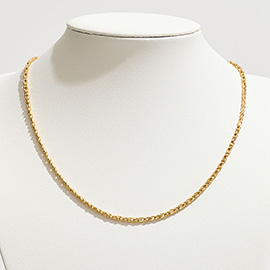 Gold Dipped Classic Rope Chain Necklace