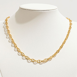 Gold Dipped Mariner Link Chain Necklace