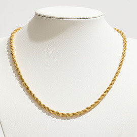 Gold Dipped Rope Chain Necklace