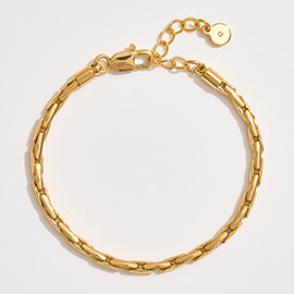 Gold Dipped Sleek Elongated Link Bracelet
