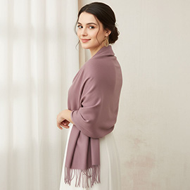 Solid Cashmere Blend Soft Wrap Shawl Scarf