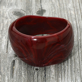 Wide Marbled Swirl Resin Bangle Bracelet