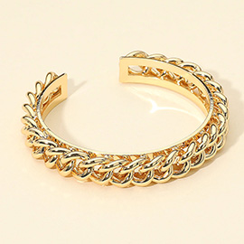 Metal Chain Cuff Bracelet