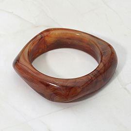 Chunky Square Resin Bangle Bracelet