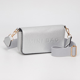 Faux Leather MINI BAG Message Structured Crossbody Bag