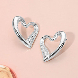 Open Heart Earrings