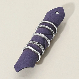 5PCS - Metal Stackable Rings