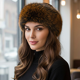 Elegant Faux Fur Winter Headband Earmuff