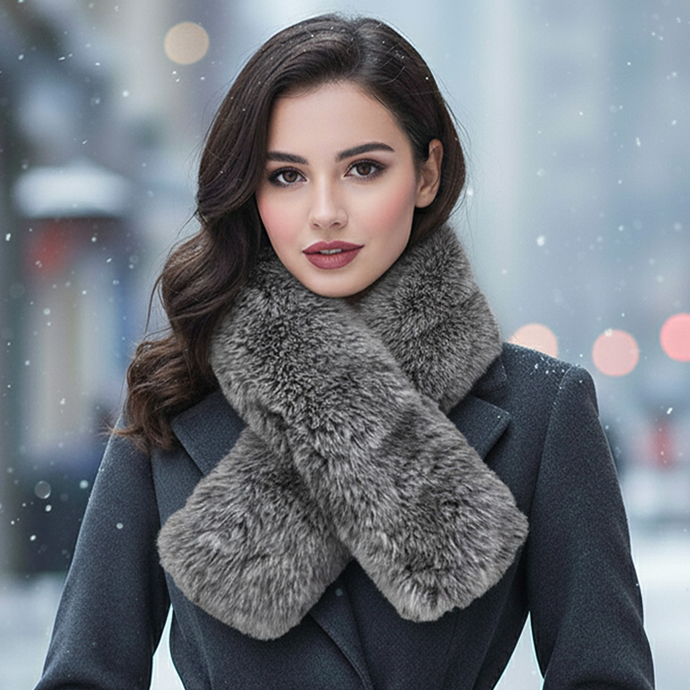 Plush Faux Fur Winter Scarf