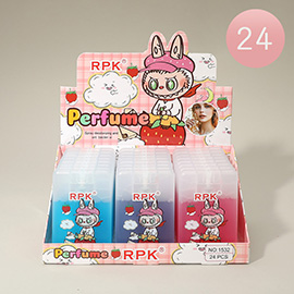 24PCS - Monster Bunny Character Printed Colorful Perfume Spray