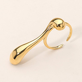 SECRET BOX_Stainless Steel Sculptural Abstract Drop Accent Ring