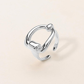SECRET BOX_Stainless Steel Geometric Open Ring