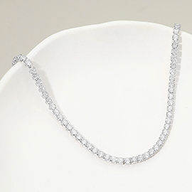 18K Gold Dipped Classic Tennis Chain Necklace