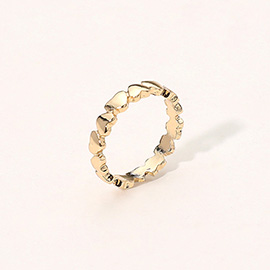 Metal Mini Heart Row Ring