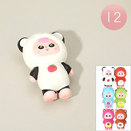 12PCS - Cute Animal Costume Figure Squishy Toys