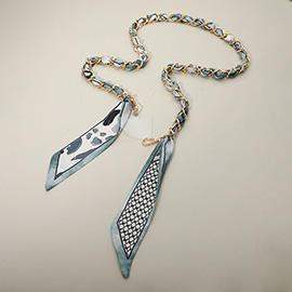 Patterned Fabric Scarf Chain Phone Strap