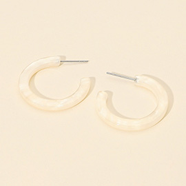 Resin Hoop Earrings