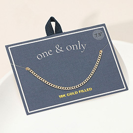 18K Gold Filled Classic Cuban Chain Bracelet